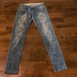 Fionina Denim Floral Skinny Jeans